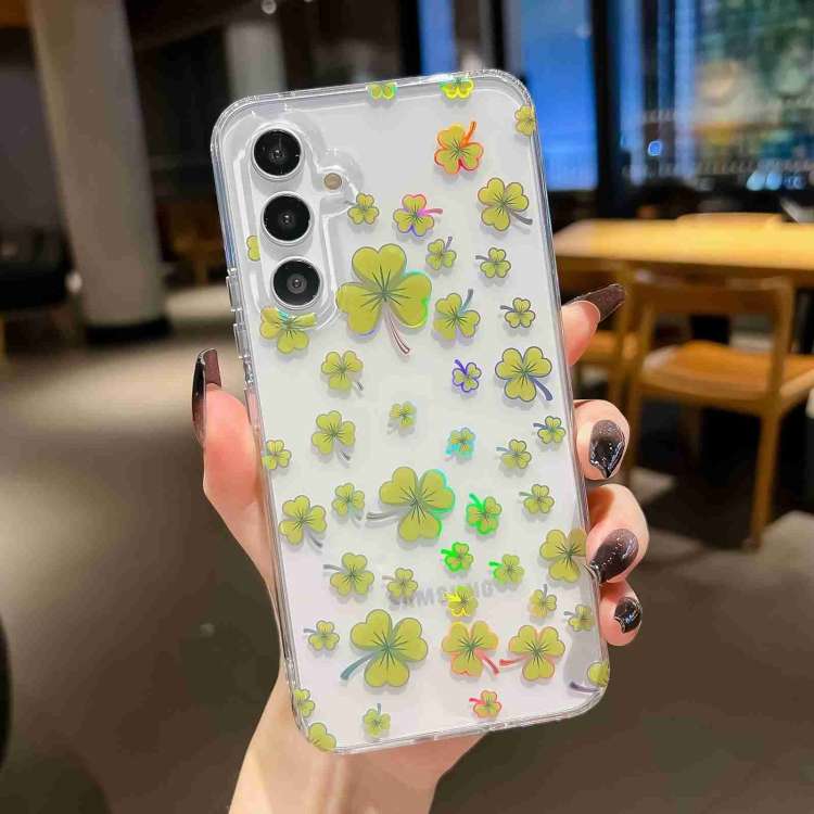 For Samsung Galaxy S23+ 5G Electroplated Symphony Phone Case(Four-leaf-clover)
