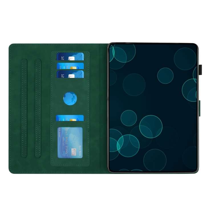 For Samsung Galaxy Tab A 10.1 2019 Diamond Texture Embossed Leather Tablet Case(Green)