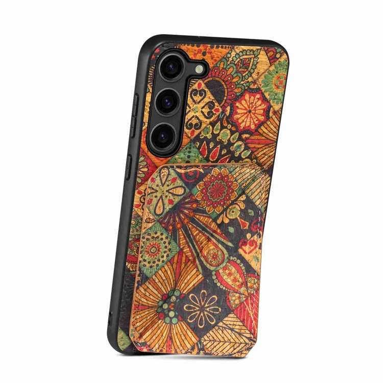 For Samsung Galaxy S21+ 5G Dual Card Slot Holder Phone Case(Autumn Yellow)