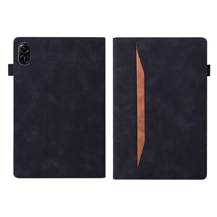 For Honor Pad X9/X8 Pro Splicing Shockproof Leather Tablet Case(Black)