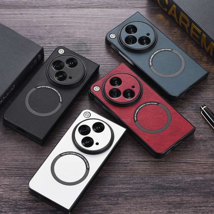 For OnePlus Open PU MagSafe Magnetic Phone Case(Red)