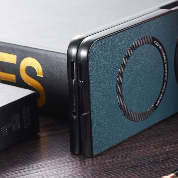For OnePlus Open PU MagSafe Magnetic Phone Case(Green)