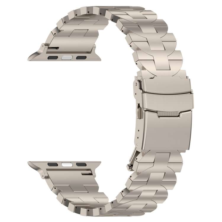For Apple Watch SE 2023 44mm Butterfly Type Titanium Steel Watch Band(Titanium)