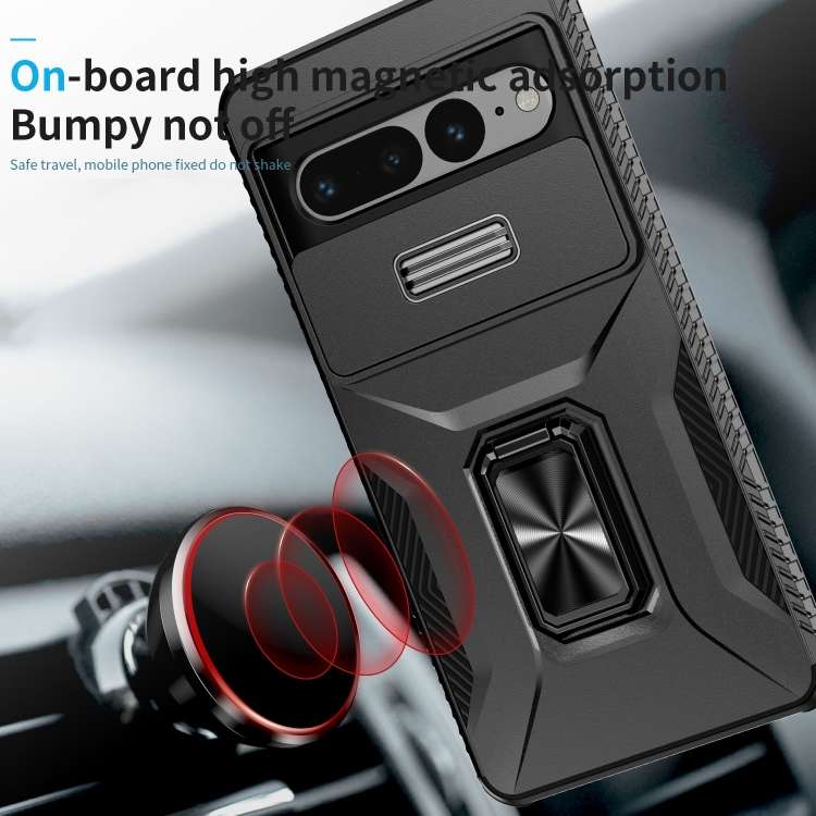 For Google Pixel 7 Pro 5G Sliding Camshield Holder Phone Case(Black)