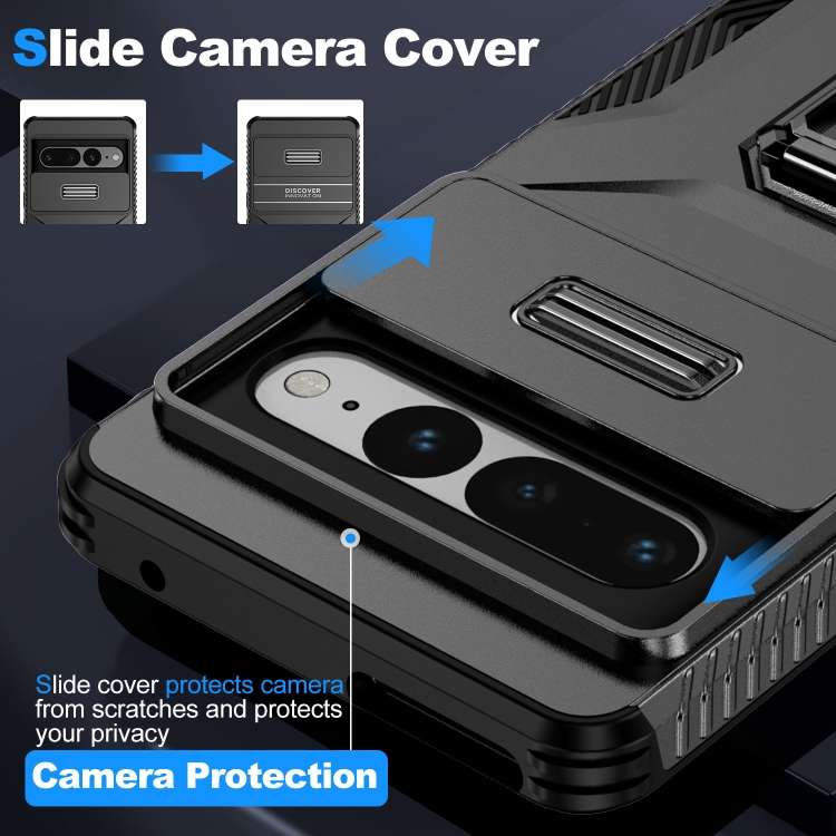 For Google Pixel 7 Pro 5G Sliding Camshield Holder Phone Case(Black)