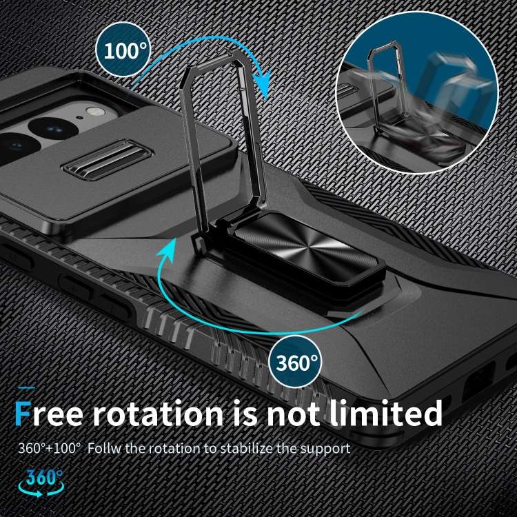 For Google Pixel 7 Pro 5G Sliding Camshield Holder Phone Case(Black)