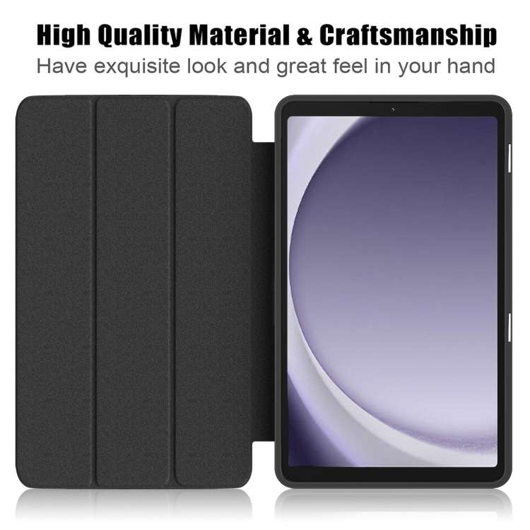 For Samsung Galaxy Tab A9 Acrylic 3-folding Painted Leather Tablet Case(Big Eyes ME)