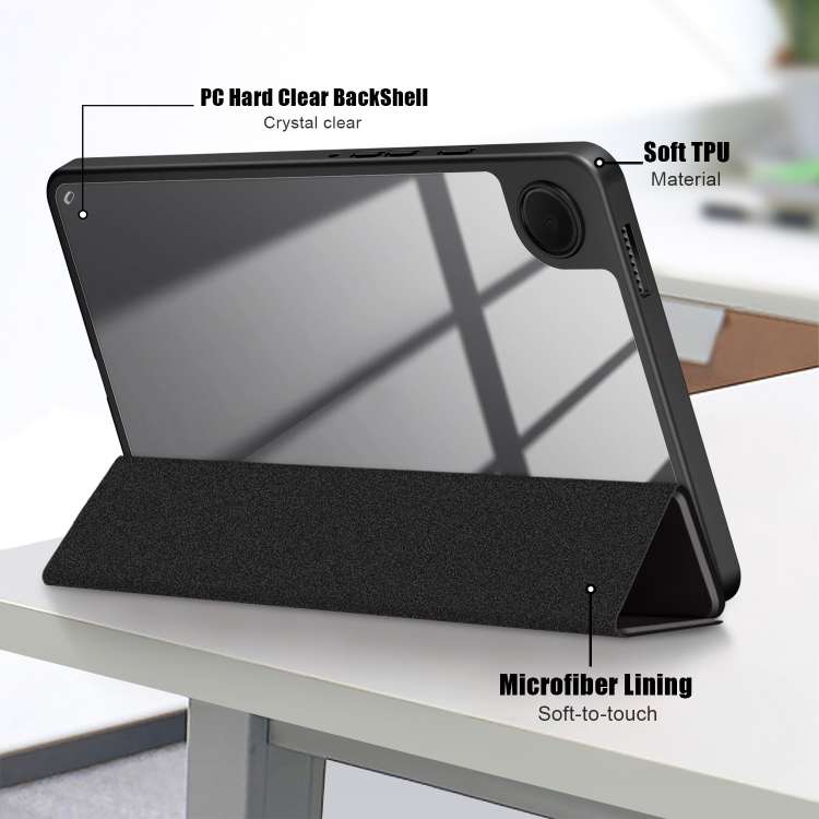 For Samsung Galaxy Tab A9 Acrylic 3-folding Painted Leather Tablet Case(Big Eyes ME)