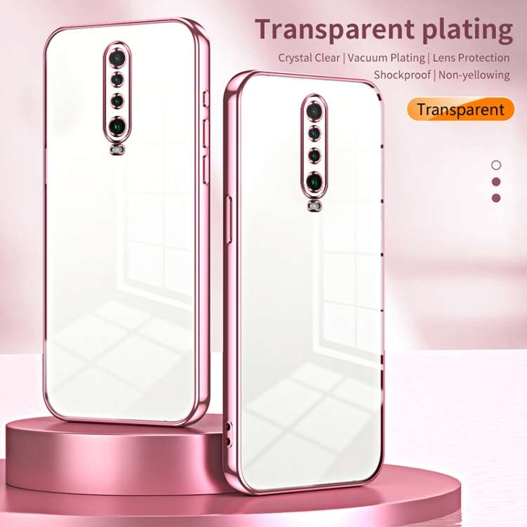 For Xiaomi Redmi K30 / K30 5G Transparent Plating Fine Hole Phone Case(Black)