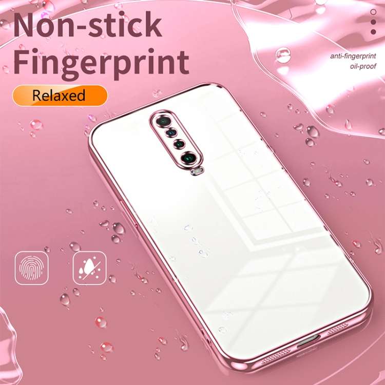For Xiaomi Redmi K30 / K30 5G Transparent Plating Fine Hole Phone Case(Black)