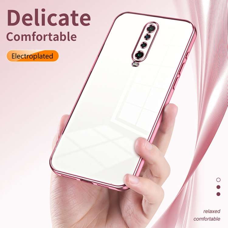 For Xiaomi Redmi K30 / K30 5G Transparent Plating Fine Hole Phone Case(Black)