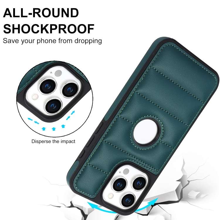 For iPhone XR Piano Key Hollow Cutout PU Phone Case(Green)
