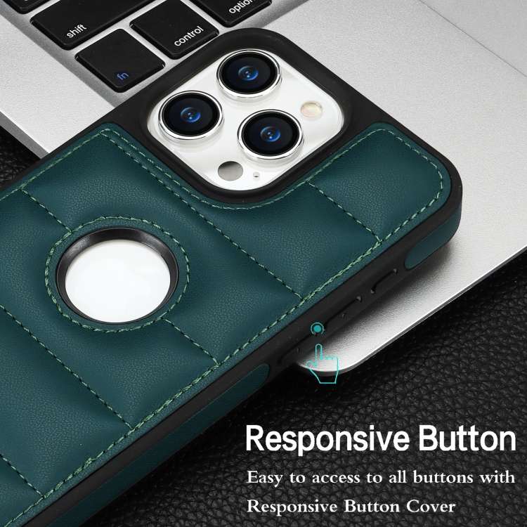 For iPhone XR Piano Key Hollow Cutout PU Phone Case(Green)