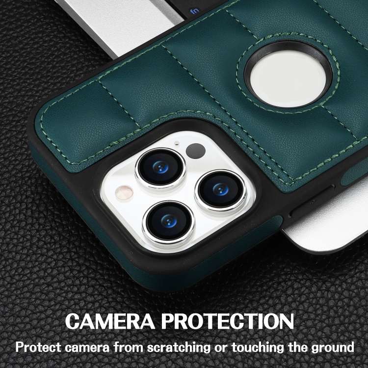 For iPhone XR Piano Key Hollow Cutout PU Phone Case(Green)