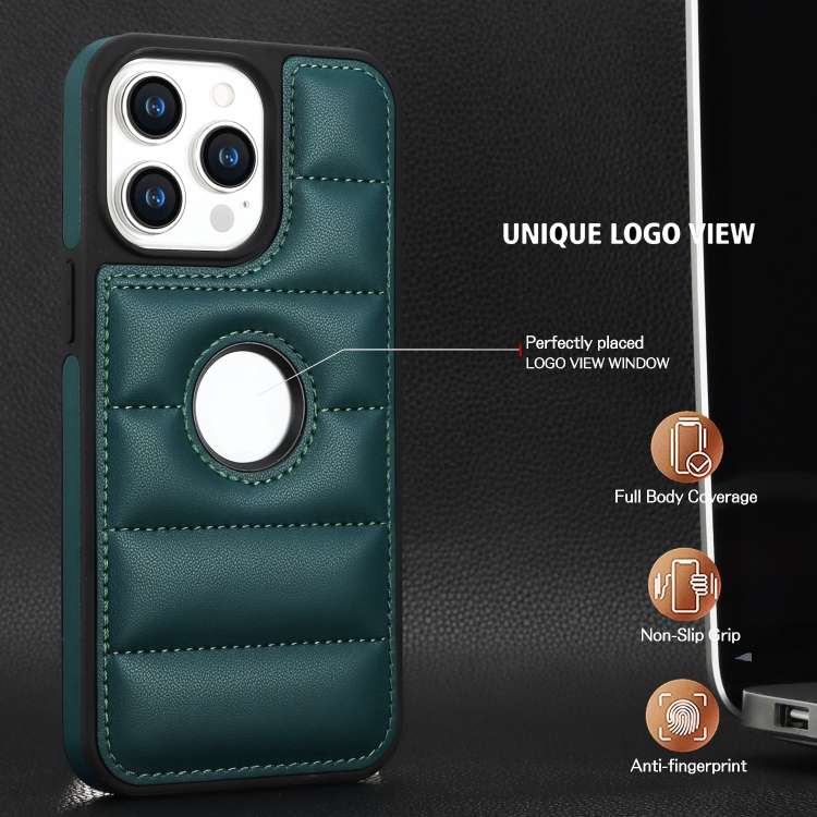 For iPhone XR Piano Key Hollow Cutout PU Phone Case(Green)