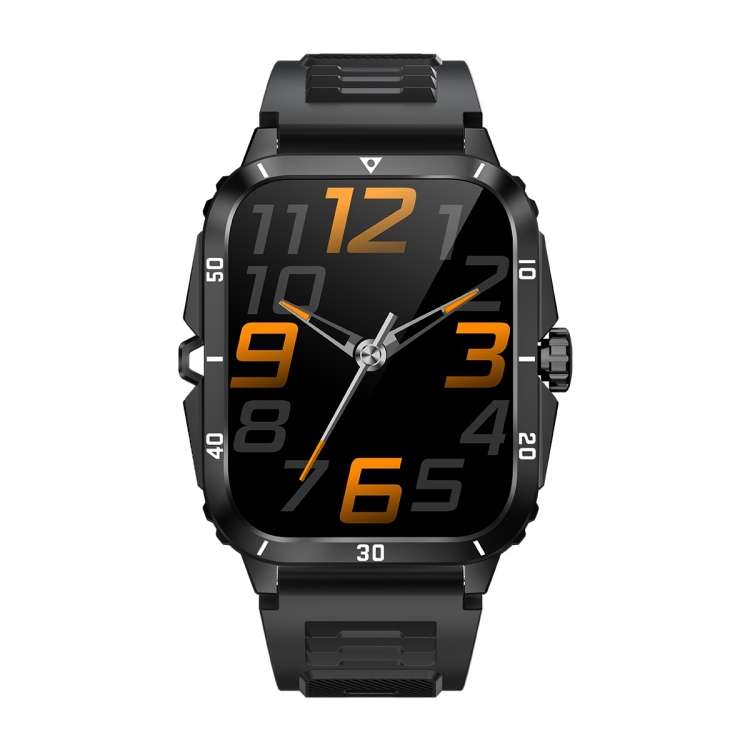 KT71 1.96 inch HD Square Screen Rugged Smart Watch Supports Bluetooth Calls/Sleep Monitoring/Blood O