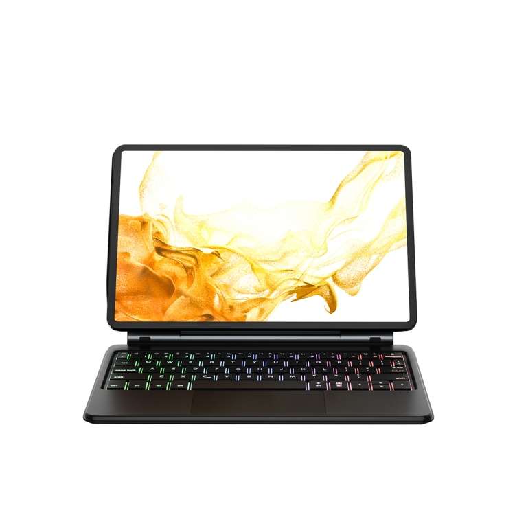 For Samsung Galaxy Tab S9 FE/S9/S8 M11P-B-S9 Magnetic Bluetooth Keyboard Leather Tablet Case(Black)