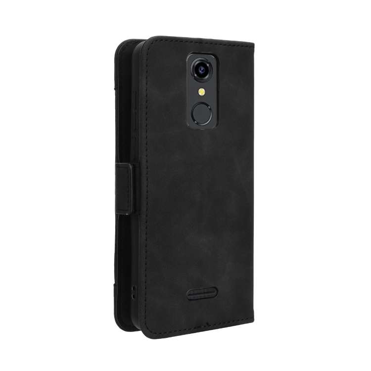 For Consumer Cellular Iris Connect Skin Feel Calf Texture Card Slots Leather Phone Case(Black)