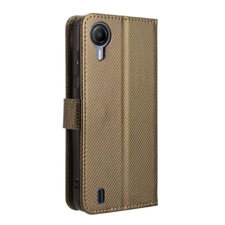For Cricket Debut S2 U380AC Diamond Texture Leather Phone Case(Brown)
