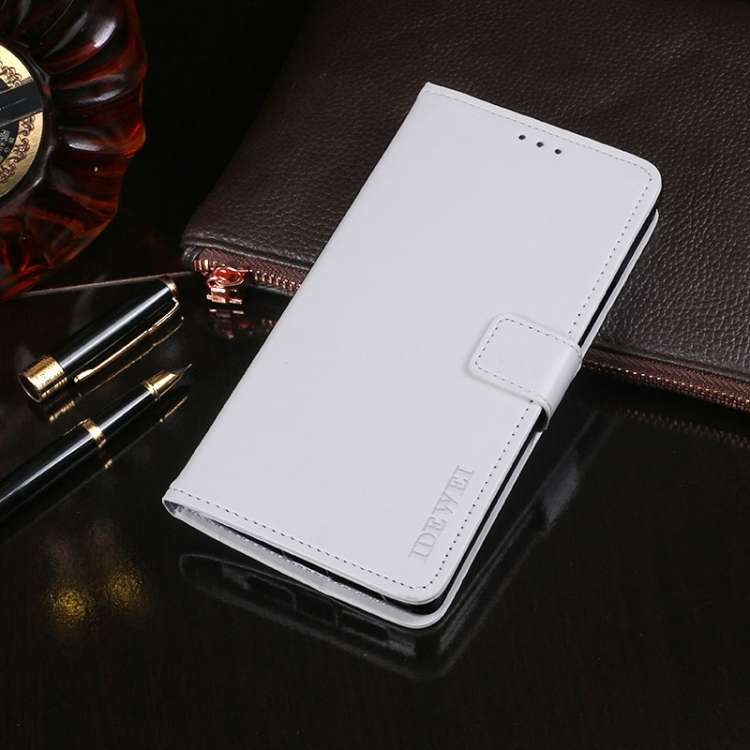 For CAT S75 idewei Crazy Horse Texture Leather Phone Case(White)