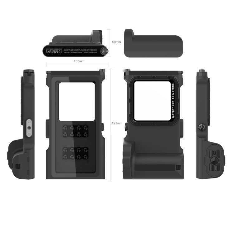 Diving Shell Gen3 Bluetooth Waterproof Phone Case(Black)