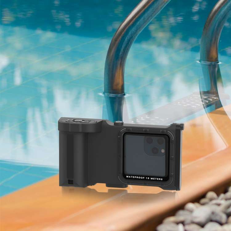 Diving Shell Gen3 Bluetooth Waterproof Phone Case(Black)