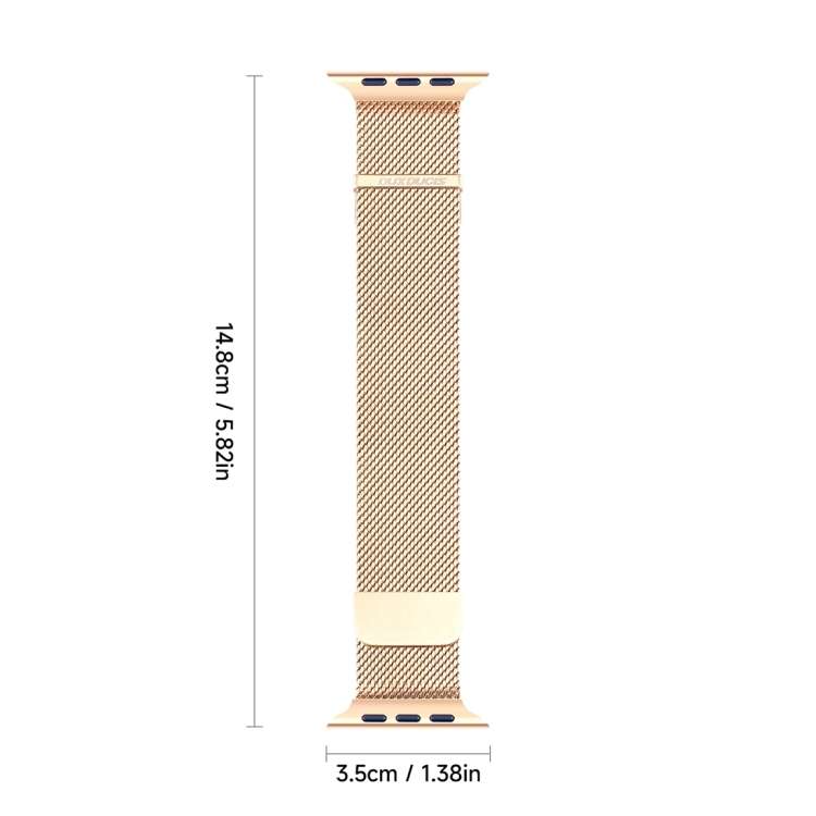 For Apple Watch 38mm DUX DUCIS Milanese Pro Series Stainless Steel Watch Band(Gold)