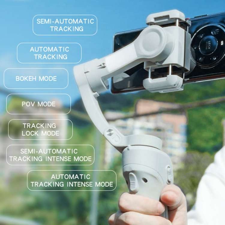 Yesido SF18 Phone Stabilizer Three-Axis Anti-Shake Handheld Gimbal(White)