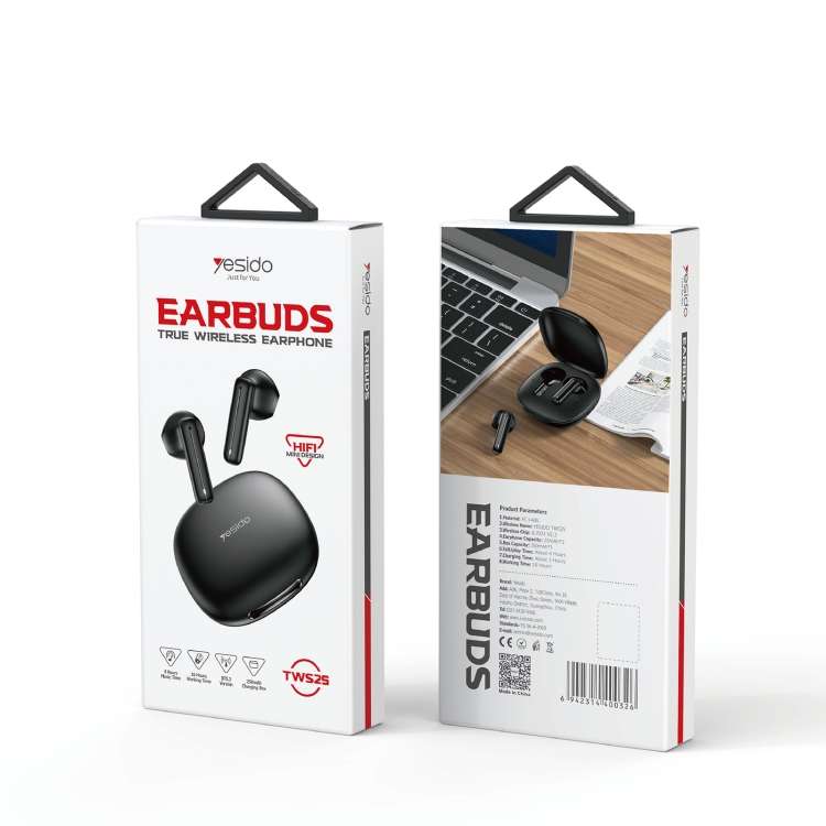 Yesido TWS25 TWS Wireless Bluetooth Earphone(Black)