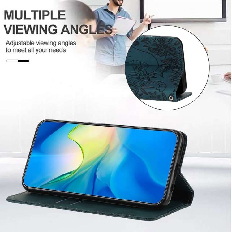 For Xiaomi Redmi 9C / 10A Retro Elephant Embossed Leather Phone Case(Green)