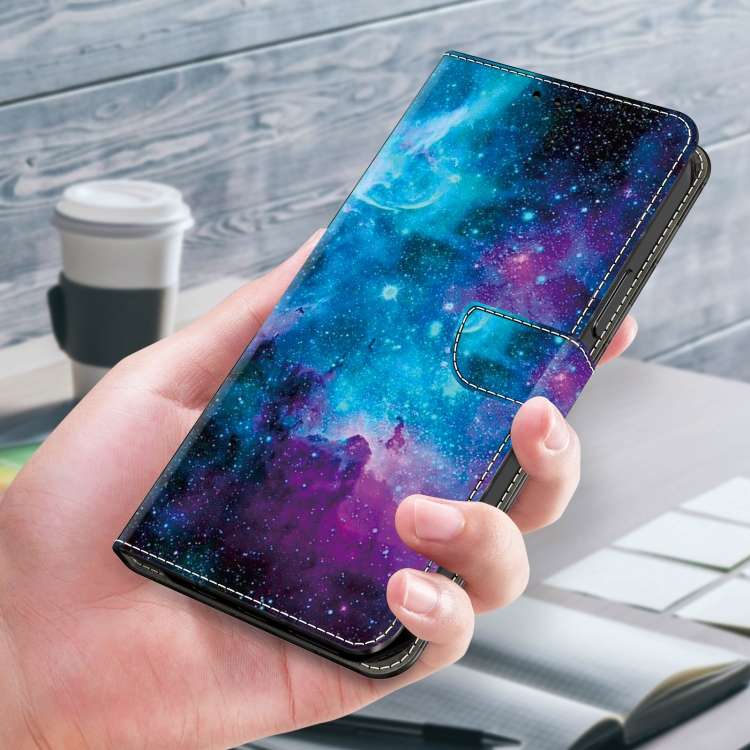 For Xiaomi Redmi Note 12 4G Global Crystal Painted Leather Phone case(Starry Sky)