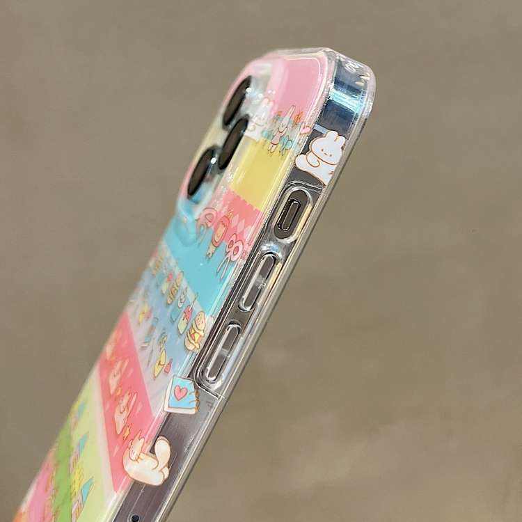 For iPhone 14 Pro Double Sided IMD Full Coverage TPU Phone Case(Cake House Cat)