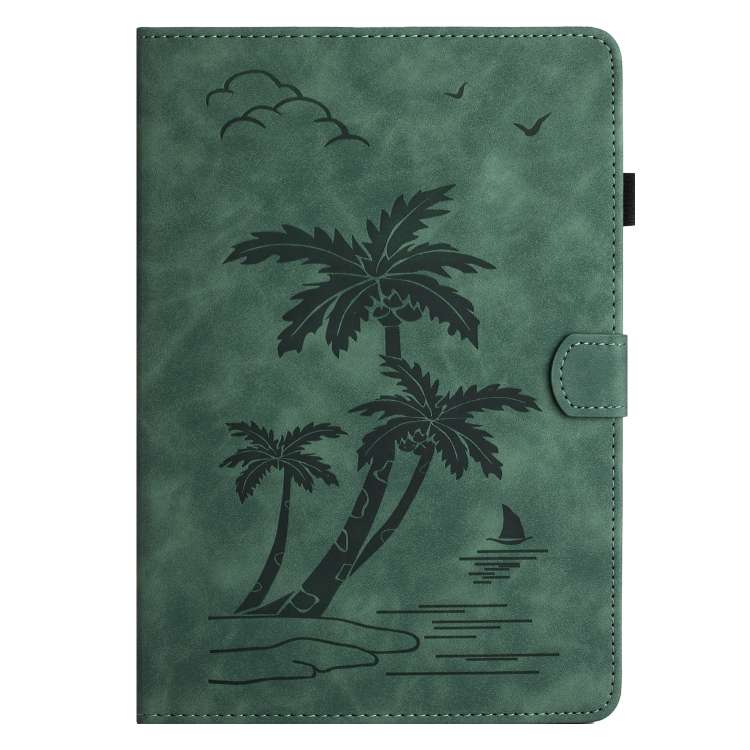 For Xiaomi Redmi Pad Coconut Tree Embossed Smart Leather Tablet Case(Green)