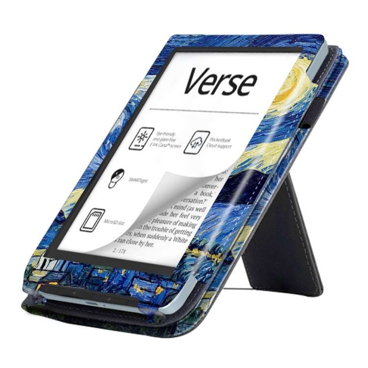 For Pocketbook Verse / Verse Pro Painted Calfskin Smart Leather Tablet Case(Starry Sky)