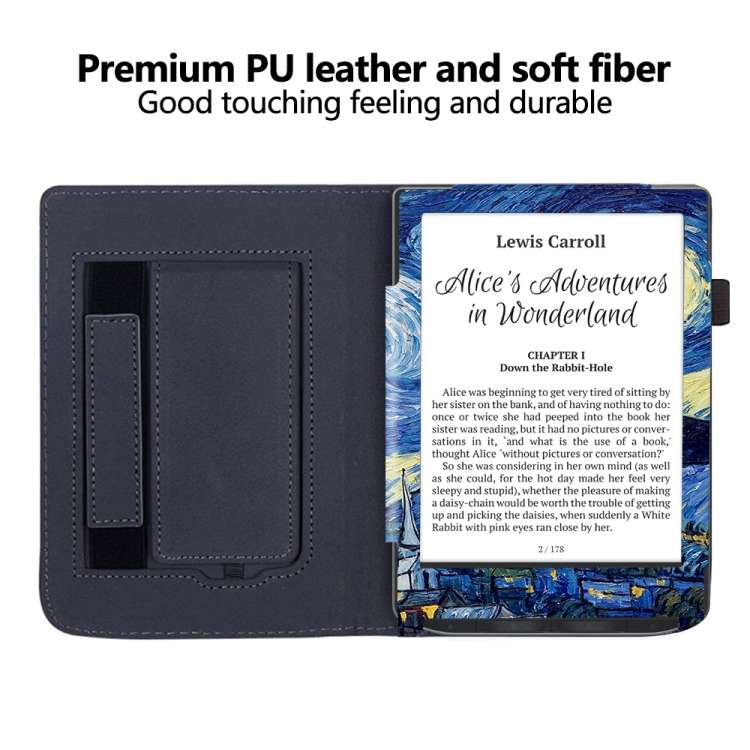 For Pocketbook Verse / Verse Pro Painted Calfskin Smart Leather Tablet Case(Starry Sky)