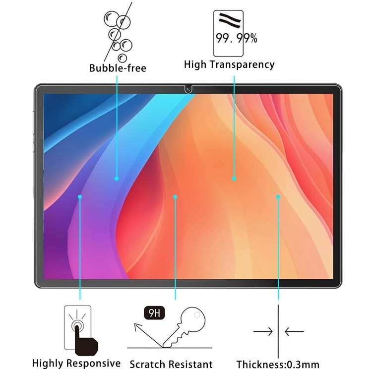 For MARVUE Pad M12 10.1 25pcs 9H 0.3mm Explosion-proof Tempered Glass Film