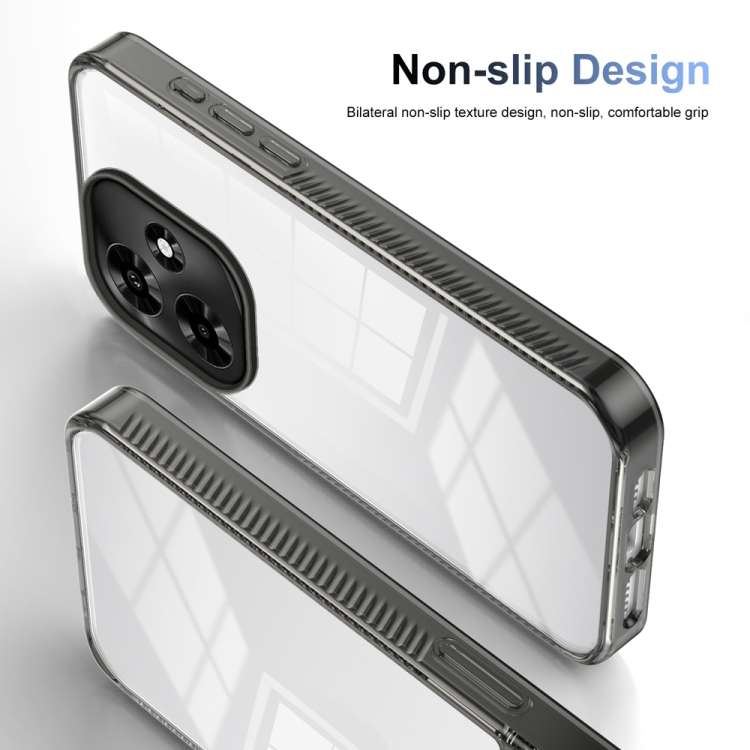 For Infinix Hot 30 2.5mm Anti-slip Clear Acrylic Hybrid TPU Phone Case(Black)