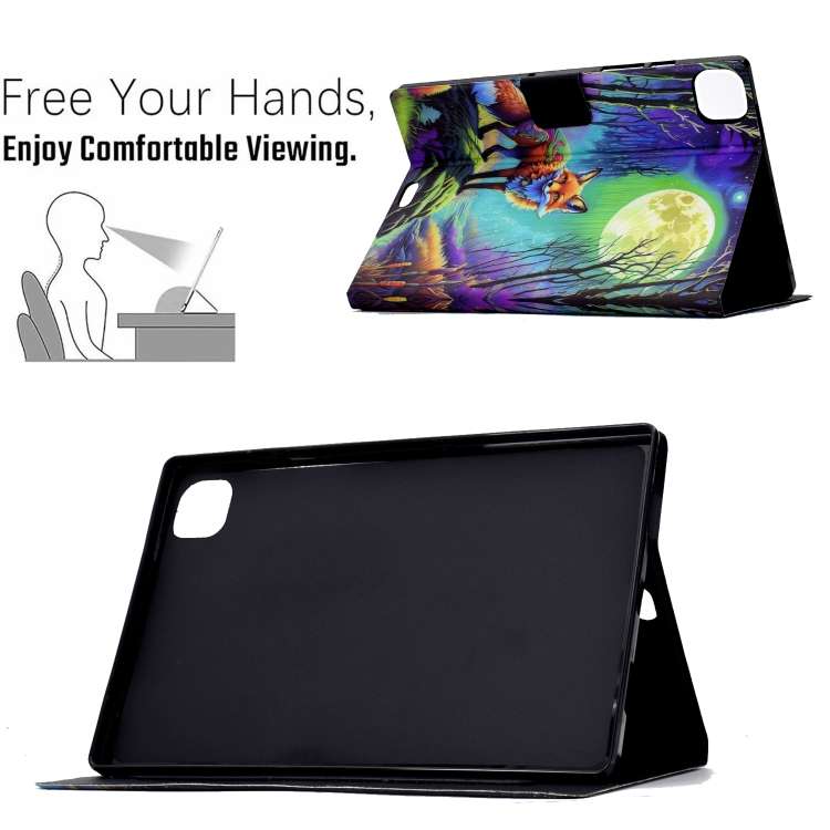 For iPad Pro 11 2024 Voltage Painted Smart Leather Tablet Case(Moonlight Fox)