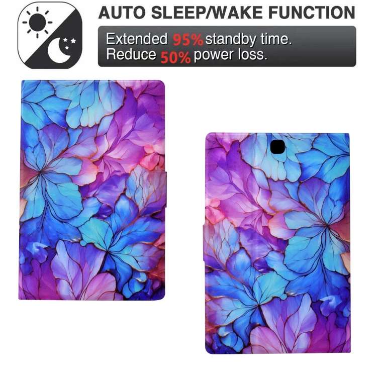 For Samsung Galaxy Tab A 9.7 T550 Voltage Painted Smart Leather Tablet Case(Petals)