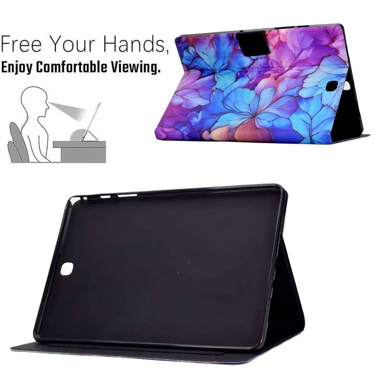 For Samsung Galaxy Tab A 9.7 T550 Voltage Painted Smart Leather Tablet Case(Petals)