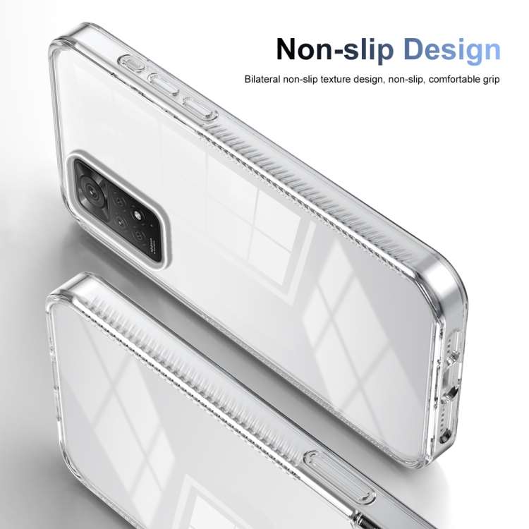 For Xiaomi Redmi Note 11 Pro/Note 12 Pro 4G 2.5mm Anti-slip Clear Acrylic Hybrid TPU Phone Case(Tran