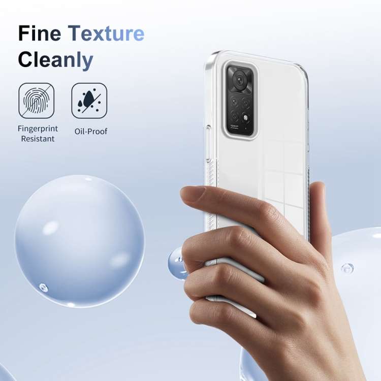For Xiaomi Redmi Note 11 Pro/Note 12 Pro 4G 2.5mm Anti-slip Clear Acrylic Hybrid TPU Phone Case(Tran