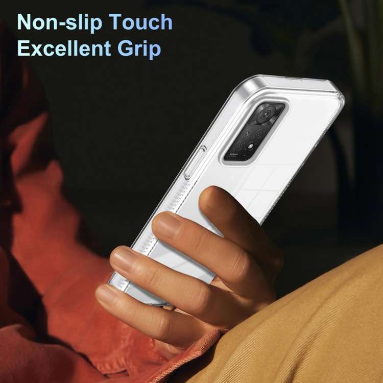 For Xiaomi Redmi Note 11 Pro/Note 12 Pro 4G 2.5mm Anti-slip Clear Acrylic Hybrid TPU Phone Case(Tran