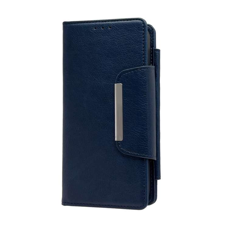 For iPhone 15 Pro Multifunctional 7-Card Wallet Leather Phone Case(Royal Blue)