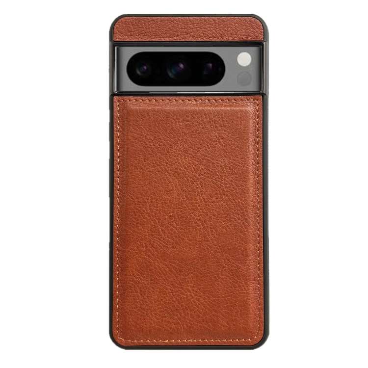 For Google Pixel 8 Cowhide Texture Back Cover Phone Case(Brown)