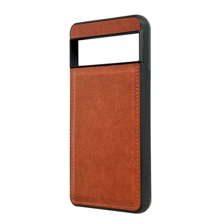 For Google Pixel 8 Cowhide Texture Back Cover Phone Case(Brown)