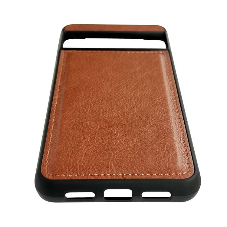 For Google Pixel 8 Cowhide Texture Back Cover Phone Case(Brown)