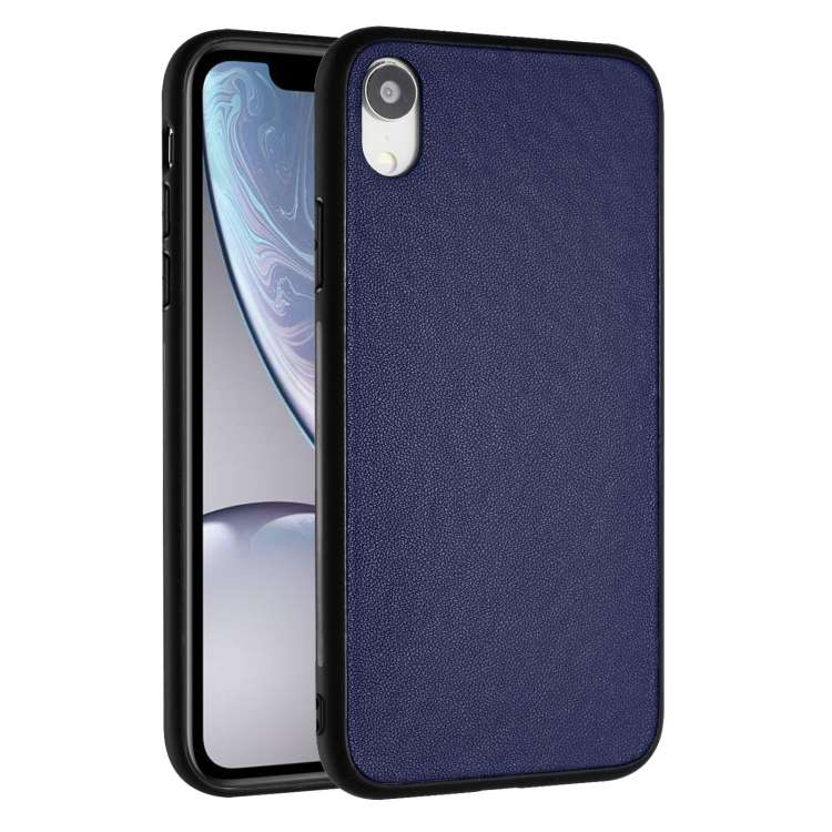 For iPhone XR R20 Leather Pattern Phone Single Case(Blue)