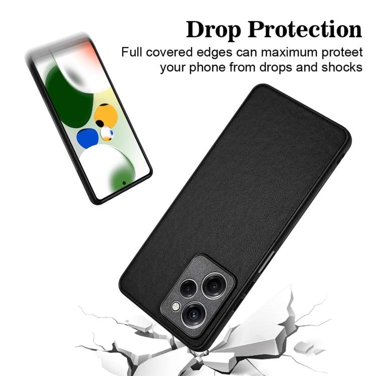 For Xiaomi Redmi Note 12 Pro Speed R20 Leather Pattern Phone Single Case(Black)