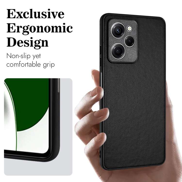 For Xiaomi Redmi Note 12 Pro Speed R20 Leather Pattern Phone Single Case(Black)